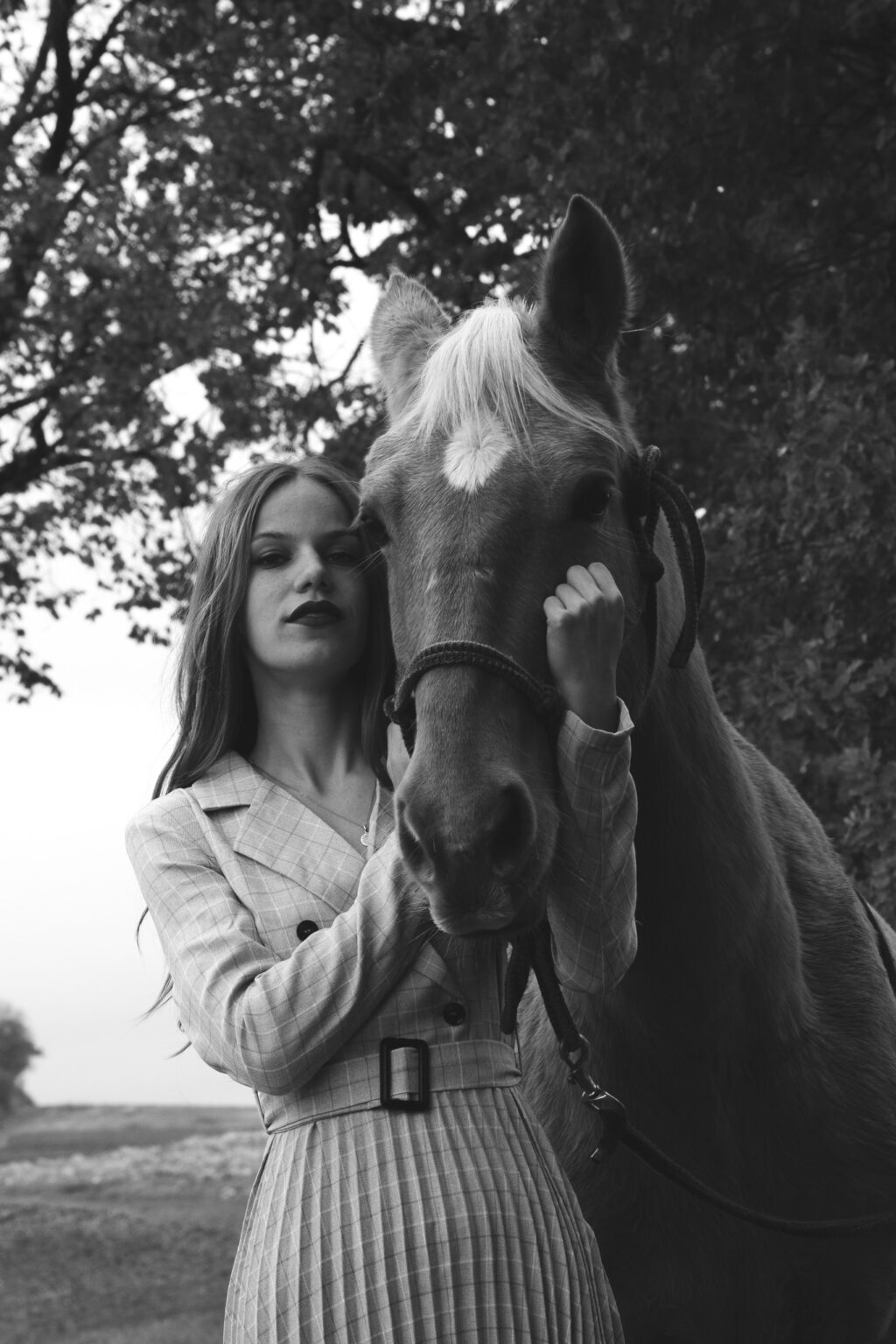Portrait femme avec cheval